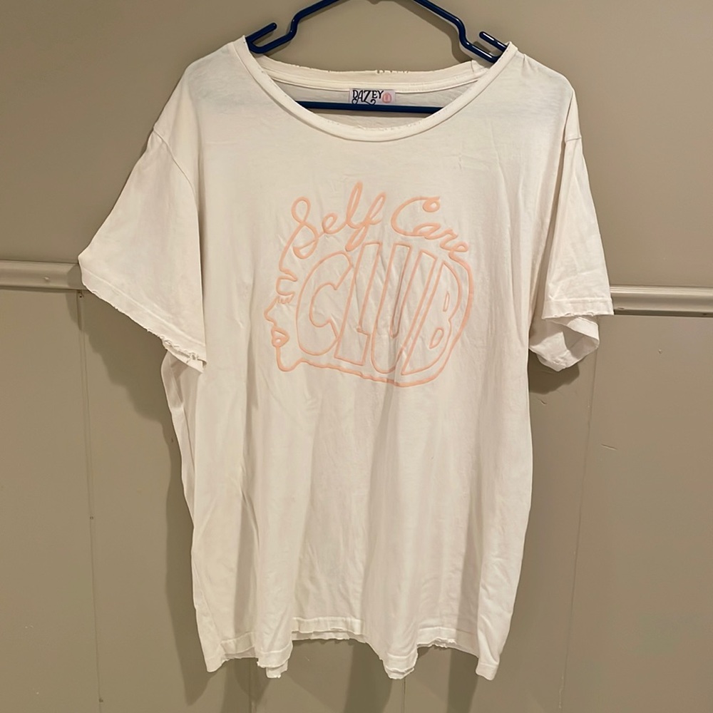 Dazey LA Self Care Club White Short Sleeve T-shirt